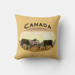 Cojín Decorativo Caribou Duel - Canadá