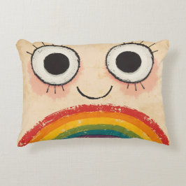 COJÍN DECORATIVO CARITA FELIZ ARCOÍRIS