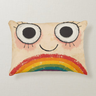 COJÍN DECORATIVO CARITA FELIZ ARCOÍRIS