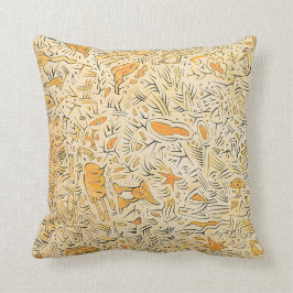 Cojín Decorativo Carlos Abstract Gold Black and Yellow Dee Flouton
