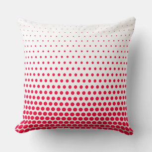 Cojín Decorativo Carmine Red Polka Dot Blanco moderno