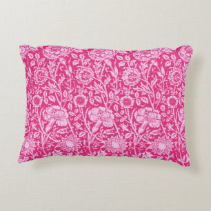 Cojín Decorativo Carnación modernista Damasco, rosa de Fuchsia
