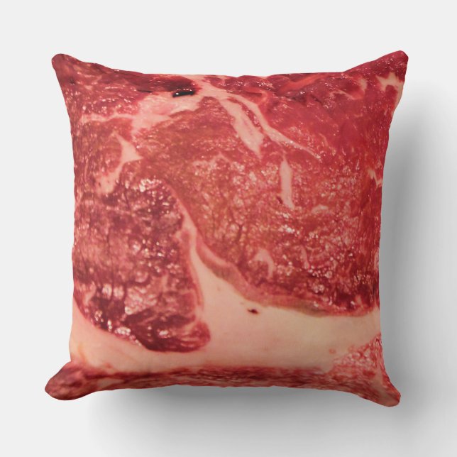 Cojín Decorativo Carne cruda Ribeye Steack (Anverso)