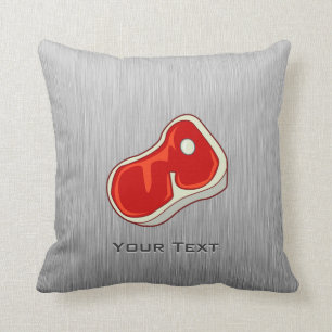 Cojín Decorativo Carnicero de apariencia Metalizado cepillado