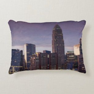 Cojín Decorativo Carolina del Norte, Charlotte, vista elevada