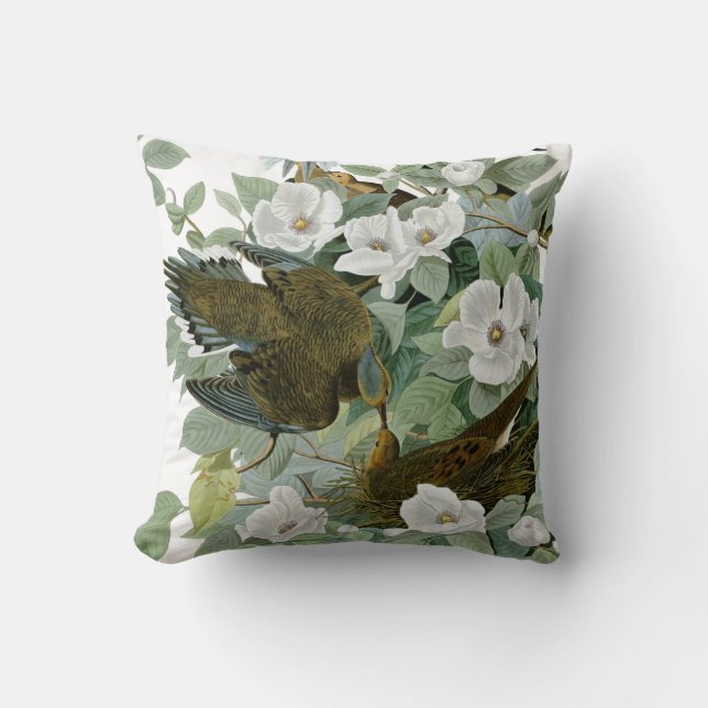 Cojín Decorativo Carolina Pigeon Audubon Morning Dove (Anverso)