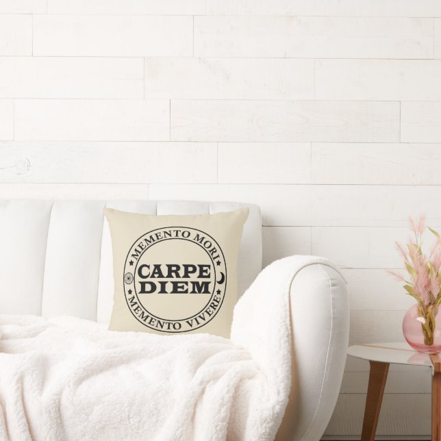 Cojín Decorativo Carpe diem Toma el día Mmenro mori (Sofá)
