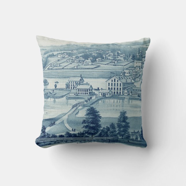 Cojín Decorativo Carpentersville Illinois 1871 Illinois Iron n Bolt (Anverso)