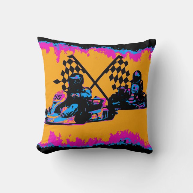 Cojín Decorativo Carrera al fin - Vamos Kart Racers (Anverso)
