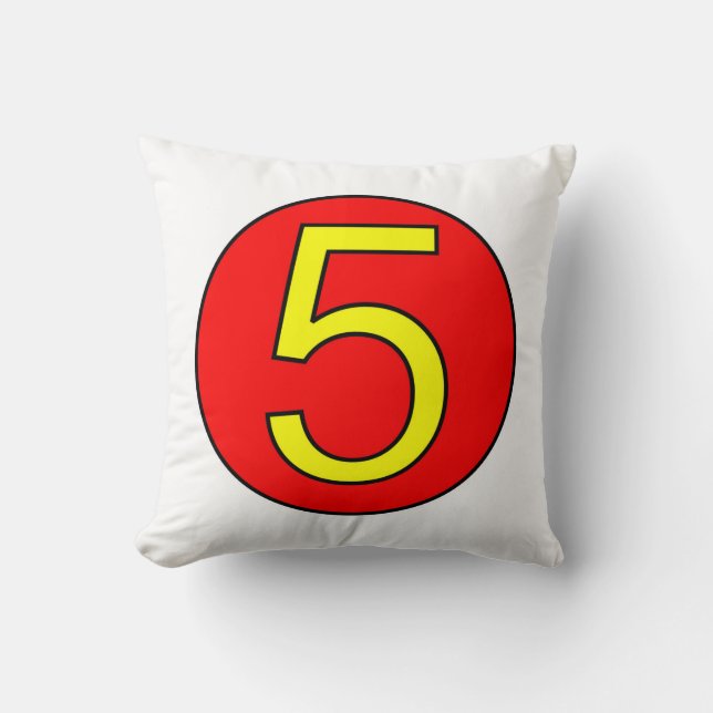 Cojín Decorativo Carreras número 5 (Anverso)