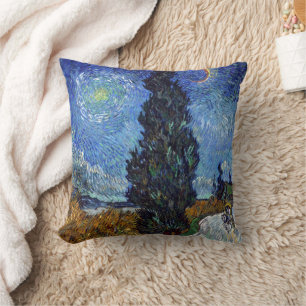 Cojín Decorativo Carretera con Cipreses Impresionismo Van Gogh