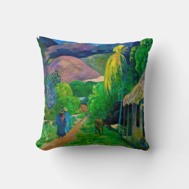 Cojín Decorativo Carretera en Tahití, Gauguin (Anverso)