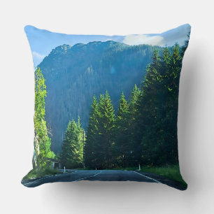 Cojín Decorativo Carretera forestal de los Cárpatos – Impresión de 