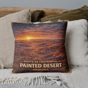 Cojín Decorativo Carretera Madre Centenario Crepúsculo del Desierto