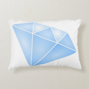 Cojín Decorativo Carro de brillantes diamantes azules