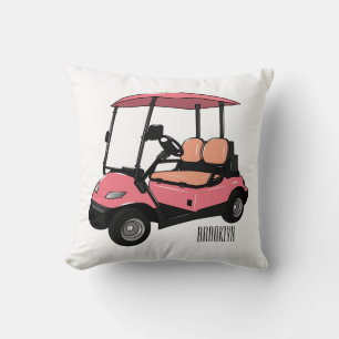 Cojín Decorativo Carro de golf / ilustracion personalizado de coche