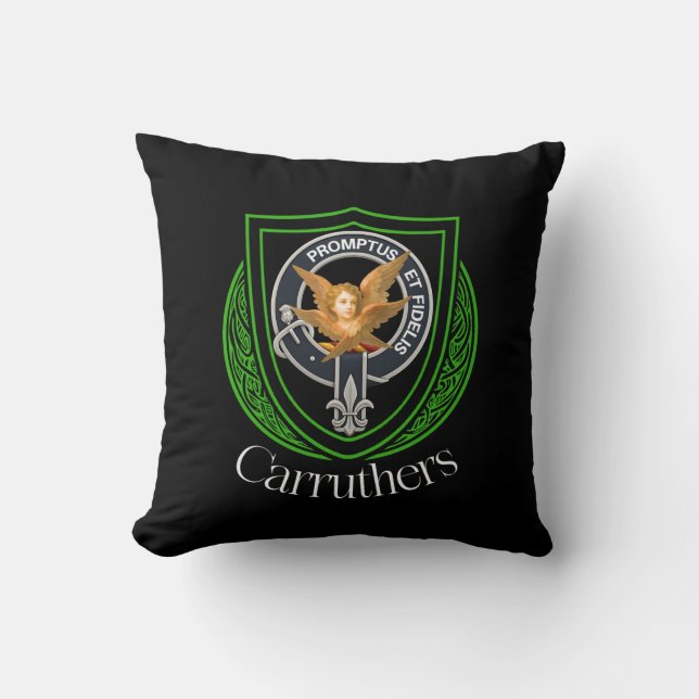 Cojín Decorativo Carruthers Scottish Clan Escudo (Anverso)