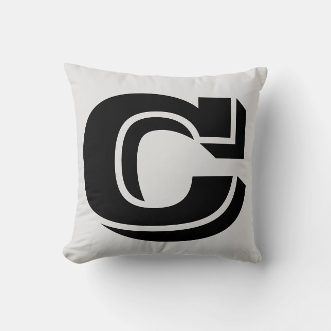 COJÍN DECORATIVO CARTA C MONOGRAM PILLOW (Anverso)