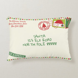 Cojín Decorativo Carta de Navidad de Santa