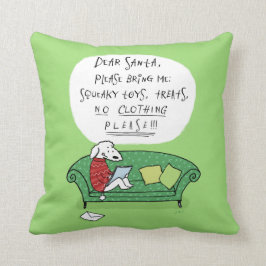 Cojín Decorativo Carta de perro a Santa - Diseño de Navidades diver