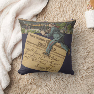 Cojín Decorativo Carta de Santa Navidades de época