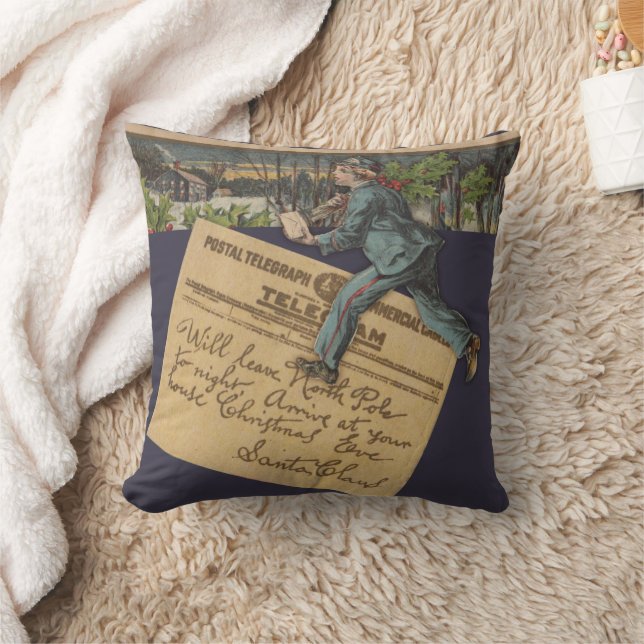 Cojín Decorativo Carta de Santa Navidades de época (Manta)