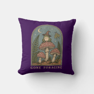 Cojín Decorativo Carta de Tarot Vintage Bruja Rana Forrajera