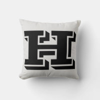 CARTA H MONOGRAM PILLOW