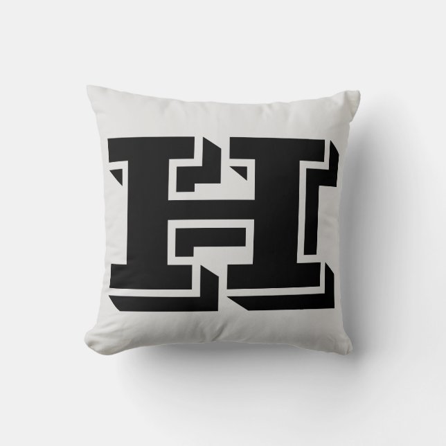 COJÍN DECORATIVO CARTA H MONOGRAM PILLOW (Anverso)