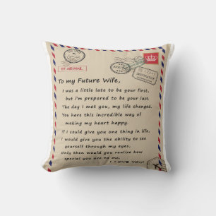 Cojín Decorativo Carta Personalizada A Mi Futura Esposa