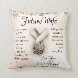 Cojín Decorativo Carta Personalizada A Mi Futura Esposa,