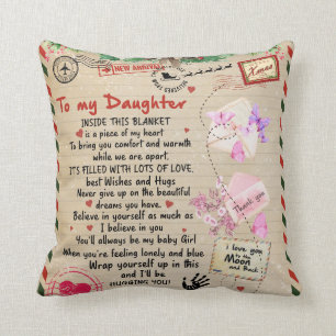 Cojín Decorativo Carta Personalizada A Mi Hija