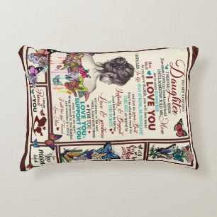 Cojín Decorativo Carta Personalizada A Mi Hija Amada