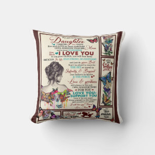Cojín Decorativo Carta Personalizada A Mi Hija Amada