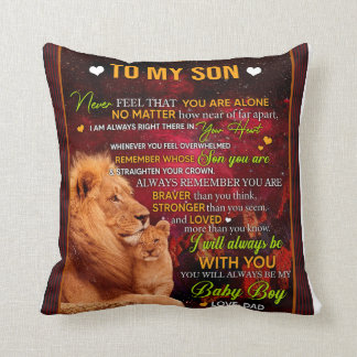 Cojín Decorativo Carta Personalizada A Mi Hijo Amor De Papá León