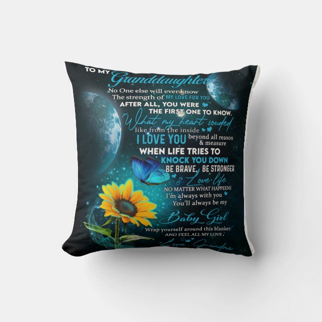 Cojín Decorativo Carta personalizada a mi nieta (Anverso)