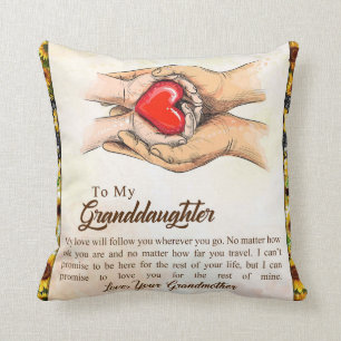 Cojín Decorativo Carta Personalizada A Mi Nieta