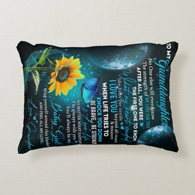 Cojín Decorativo Carta personalizada a mi nieta (Anverso)