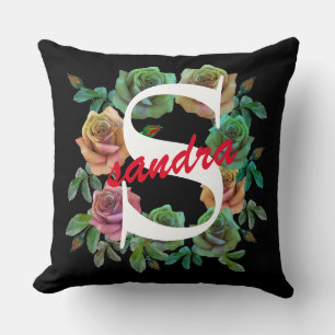 COJÍN DECORATIVO CARTA PERSONALIZADA FLORAL PERSONALIZADA
