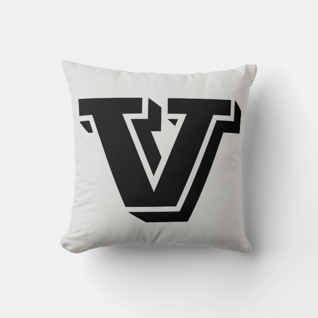 COJÍN DECORATIVO CARTA V MONOGRAM PILLOW (Anverso)