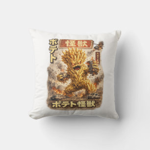 Cojín Decorativo Cartel de Monstruo de Patata – Poster Retro Japoné