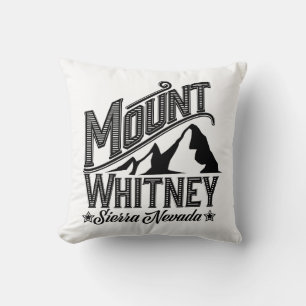 Cojín Decorativo Cartel de viaje a Mount Whitney Sierra Nevada