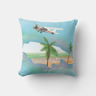 Cojín Decorativo Cartel de viaje antiguo de Jamaica