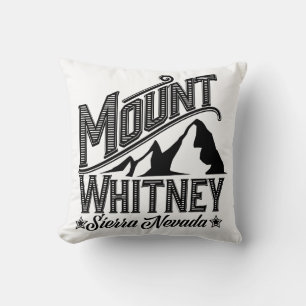 Cojín Decorativo Cartel de viaje de Mount Whitney Sierra Nevada de