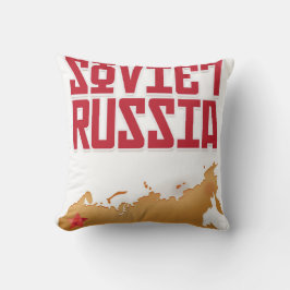 Cojín Decorativo Cartel de viaje vintage de Rusia soviética