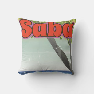 Cojín Decorativo Cartel de viaje vintage de Saba.