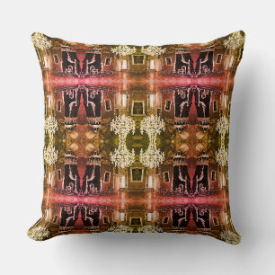 Cojín Decorativo Cartel vintage del trono del palacio del Príncipe 