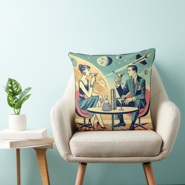 Cojín Decorativo Carteles de viajes espaciales de Martini (Silla)