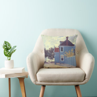 Cojín Decorativo Casa azul en Zaandam de Claude Monet