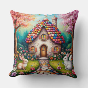 Cojín Decorativo Casa Caprichosa Con Conejos